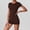 Coffee, variant on Built in Bra Workout Jumpsuits for Women Seamless Compression Short Bodysuit Shapewear One Piece Yoga Jumpsuit