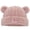 Pink, variant on Stylish Plush Hat Lovely Bear Ear Beanies Hat Thicken Caps for Winter Wear