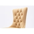 thumbnail image 6 of Set of 2 Dining Chairs Leisure Padded Chair, Tufted Solid Wood Velvet Upholstered Dining Chair with Nailhead Trim& Ring Pull for Kitchen, Living Room, 6 of 8
