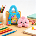 thumbnail image 6 of Mystery Dumpling Plush Blind Box, Surprise Stuffed Dumpling, Novelty Collectible Stuffed Animal Squeezable Stress Relief Plushie for Birthday Holiday Party Favors - Pink, 6 of 10