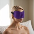 thumbnail image 2 of Ofertas Únicas 1 Pc Banda Elástica Máscara de Sueño 3D Transpirable Cubierta de Ojos 3D para Meditación Púrpura, 2 of 6