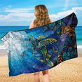 thumbnail image 7 of FOR U DESIGNS Glass Turtle Fish Coral Print Car Seat Towel Cover with Sweat Absorption, Soft and Washable Auto Seat Cover, Portable Athletic Running Towel for Hot Yoga, Gym, Workouts, 2 Pack, 7 of 7