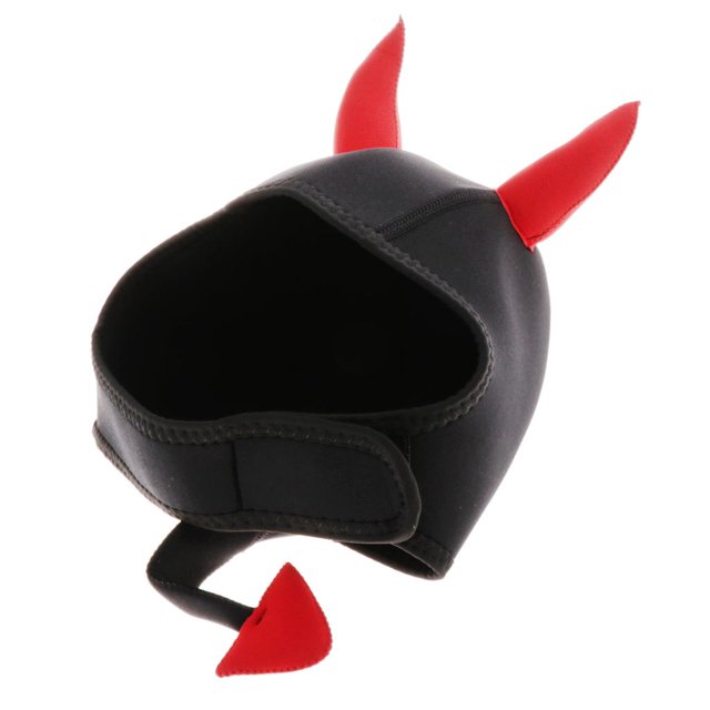 Capucha de buceo de neopreno de 3 Capucha de babero - Máscara de cara completa - Mantiene el calor en agua fría rojo Cola Capucha de buceo de kayak de surf