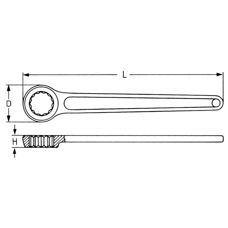 Heyco 8080041 Single Ended Box Wrench, Metric - 41mm