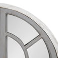 thumbnail image 4 of Kate and Laurel Boldmere Large Traditional Wood Windowpane Arch Mirror, 28x44, Gray and White, 4 of 7