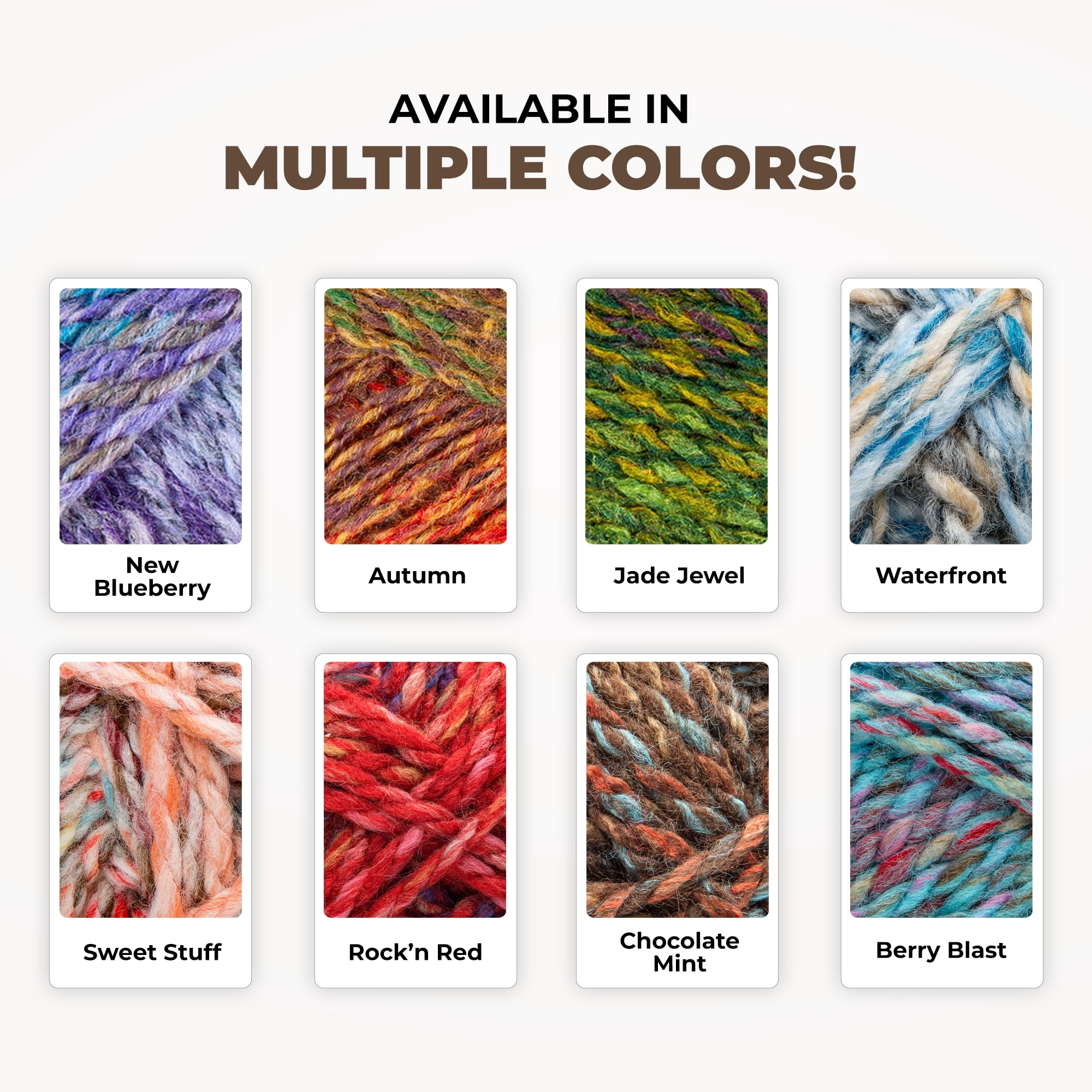 Mary Maxim Marvelous Chunky Yarn 5 Weight Bulky Yarn Acrylic, 270 Yards Chocolate Mint