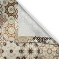thumbnail image 3 of Ambesonne Eastern Kitchen Curtains, Octagonal Retro Style, 55"x45", Dark Brown Pale Brown, 3 of 3