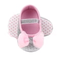 thumbnail image 3 of Douhoow Infant Newborn Baby Girls Flats Shoes Glitter Bowknot Princess Shoes First Walkers, 3 of 8