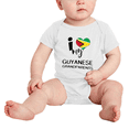 thumbnail image 2 of I Heart My Guyanese Grandparents Guyana Love Flag Newborn Baby Bodysuits (White, 18-24 Months), 2 of 5