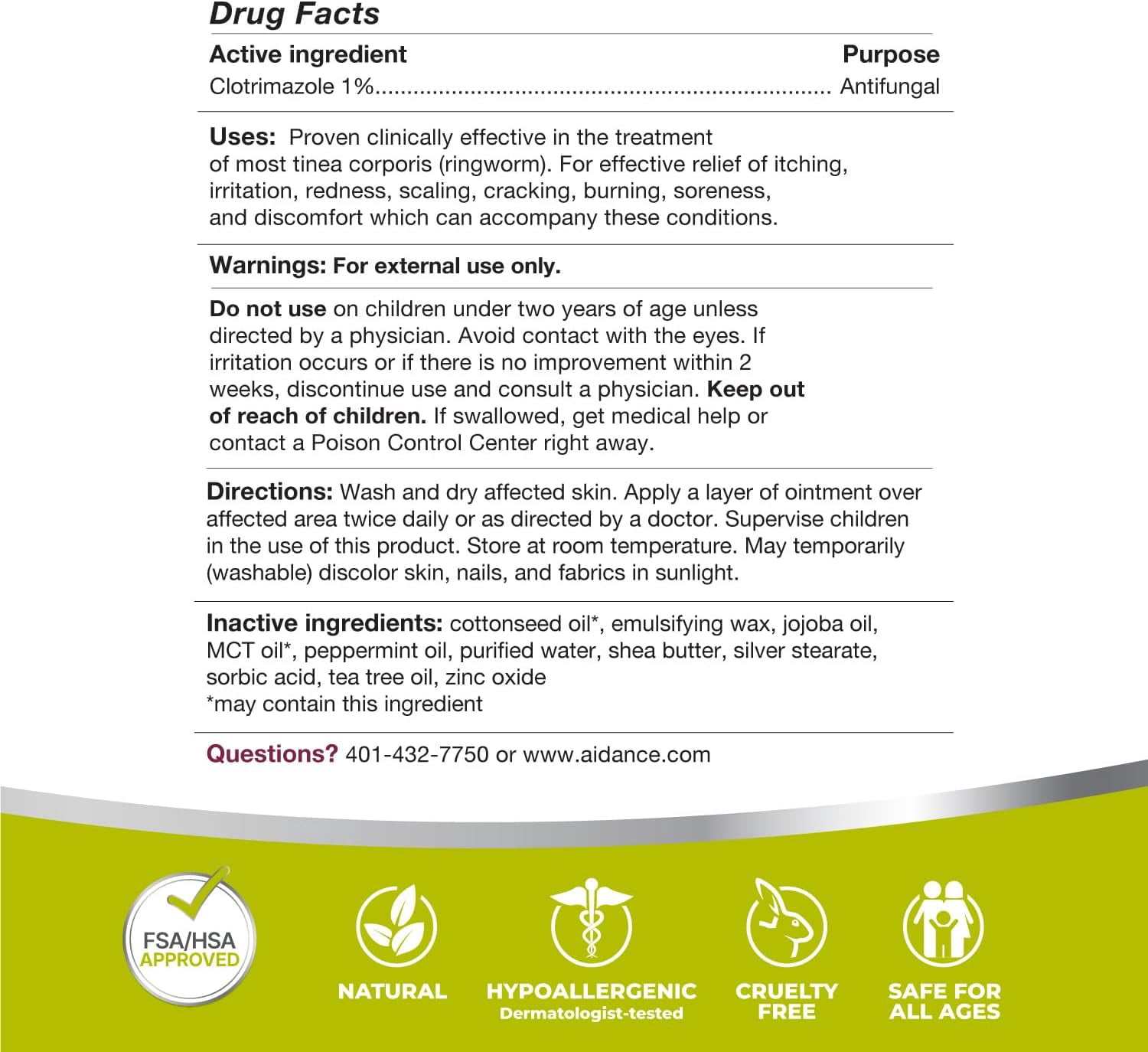Terrasil Folliculitis Cream, Folliculitis Treatment of Ingrown Hair, Itch Relief, Clinically Proven 1% Clotrimazole, Natural Ingredients, Scalp, Face & Body, Dermatologist Tested. (1.7 oz)