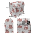 thumbnail image 4 of Fox Stand Mixer Cover, Inspirations in Hand Drawn Forest Animal Pattern with Dotted Background, Kitchen Appliance Organizer Bag Cover with Pockets, 5 Quarts, Coral Seafoam Black, by Ambesonne, 4 of 4