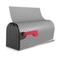 thumbnail image 4 of Fotbe Gray Plaid Mailbox Covers Post Letter Box Cover Garden Decor Standard Size-25.5x21 in, 4 of 9