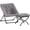 Blue&grey Chair&stool, variant on Oversized disc chair, comfortable extra-large folding chair, faux fur reading chair, suitable for teenagers and adults, foldable lounge chair, metal frame recliner