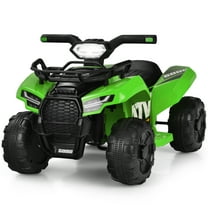 Costway 6V Kids ATV Quad Electric Ride On Car Toy Toddler with LED Light MP3 Green