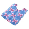 thumbnail image 3 of RMDQTR 16" × 24" Rectangle Shape Bathroom Rugs Plush Toilet Base Mat Soft Rugs Non Slip Absorbent Cute Pink Bows, 3 of 9