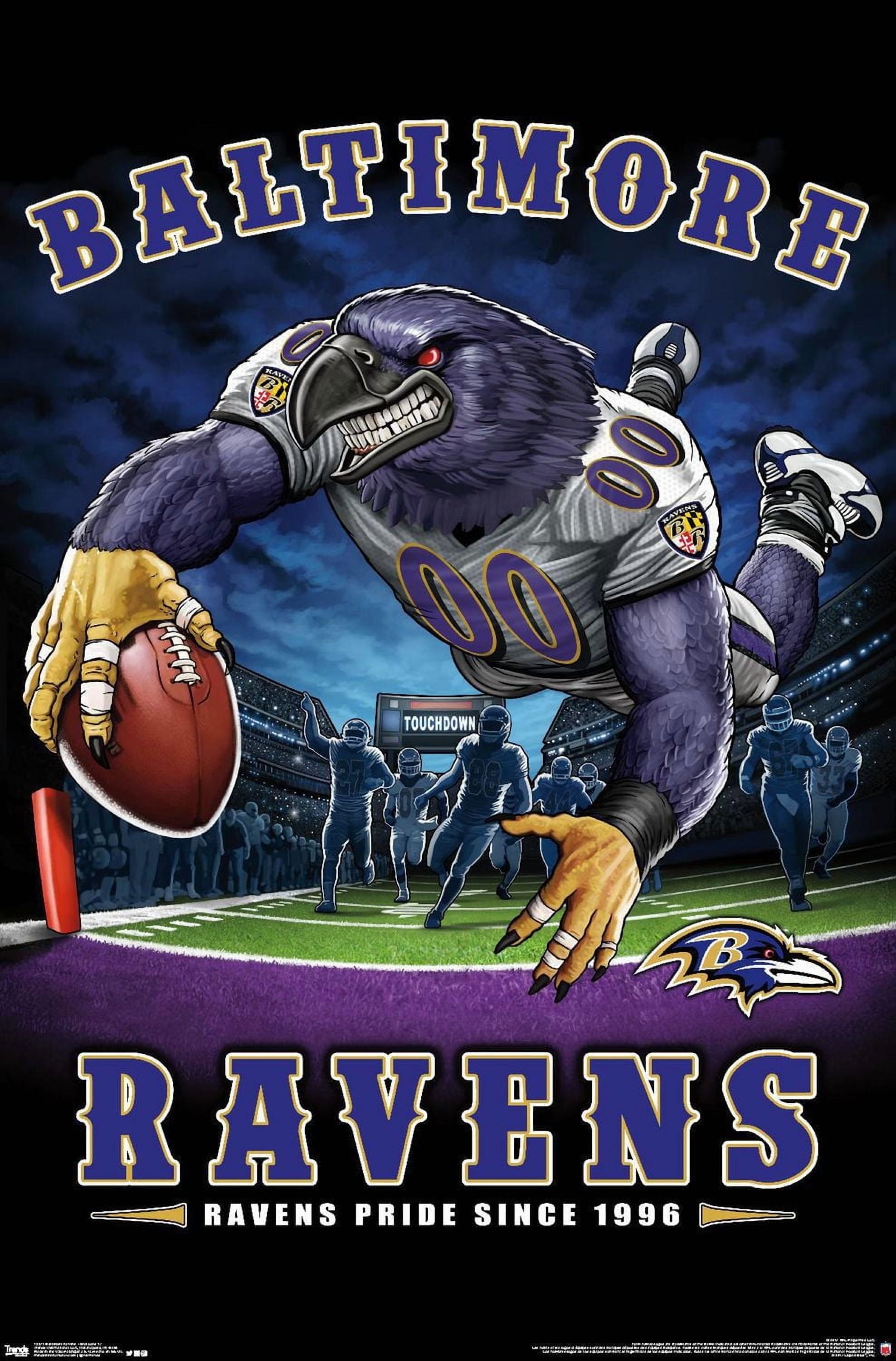 NFL Baltimore Ravens - End Zone 17 Wall Poster, 14.725" x 22.375"