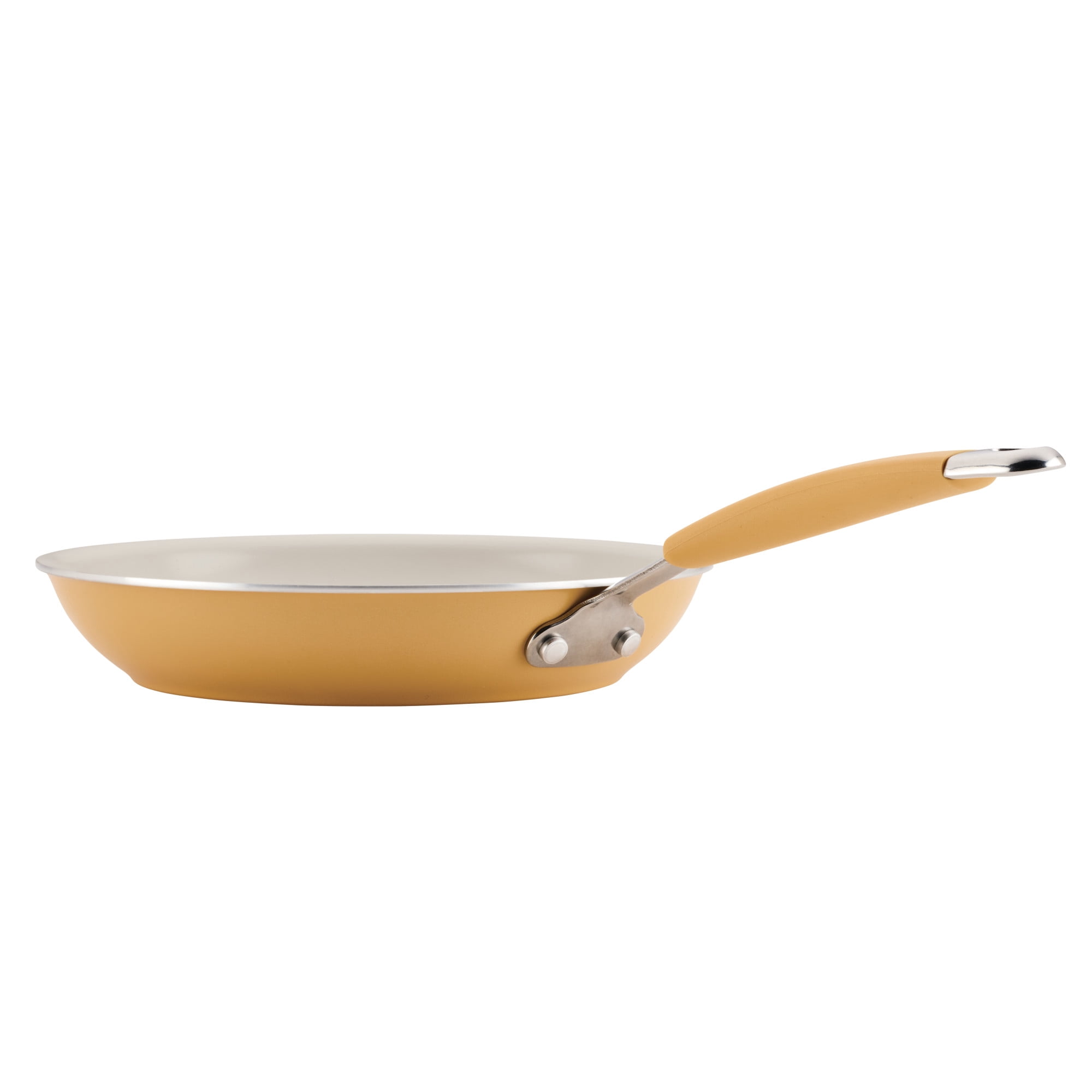 Rachael Ray Cucina Ceramic Nonstick Cookware Pots and Pans Set, 10-Piece, Turmeric Yellow