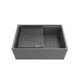 thumbnail image 2 of BOCCHI 1628-006-0120 Contempo Apron Fireclay 27" Single Kitchen Sink Matte Gray, 2 of 7