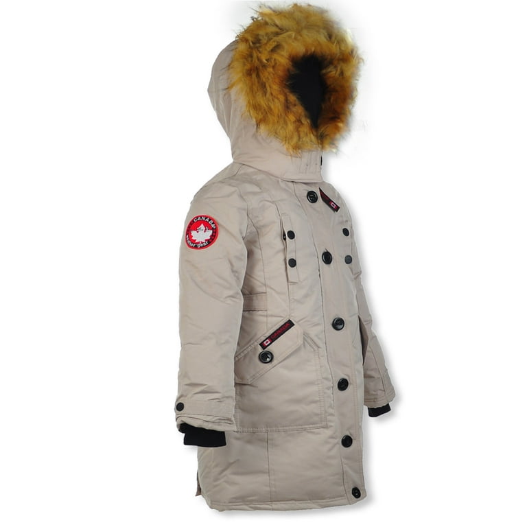 Canada Weather Gear Girls Insulated Long Parka sand 10 12 Big Girls Walmart