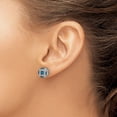 thumbnail image 3 of Finest Gold 14K White Gold Fancy White & Blue Diamond Post Earrings, 3 of 4