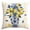C, variant on Lemon & Floral Decorative Throw Pillow, 18" x 18" Linen Texture Accent Cushion for Sofa & Bed
