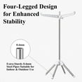 thumbnail image 2 of Yalumo Clothes Drying Rack Foldable, 62 Inch Laundry Drying Rack with3 Rotatable Arms for 27 Hangers, Stainless Steel Drying Rack Clothing, Tripod Drying Clothes Rack for Laundry Room Organization, 2 of 7
