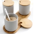 thumbnail image 5 of European Style Sugar Bowl With Lid, Ceramic Sugar Pot, Non-slip Coffee Accessories, Solid Color Sugar Pourer, Kitchen Storage-Green 3 Set-300ml, 5 of 9