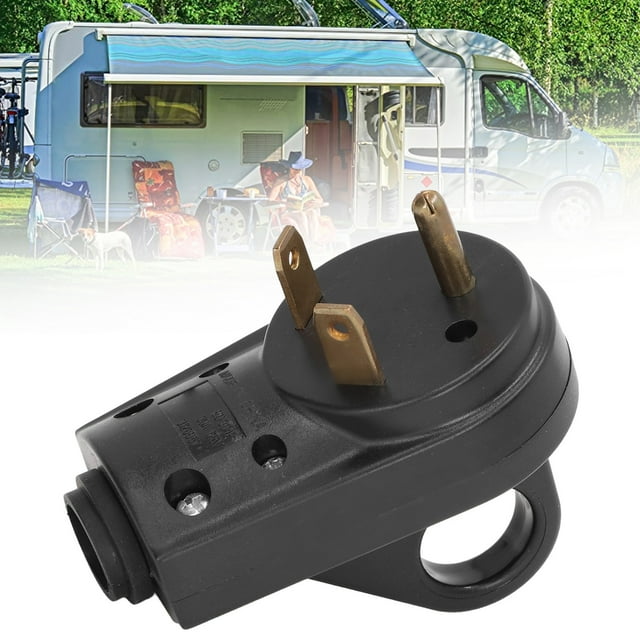 Prise RV 30 Ampères, Remplacement de Prise RV Mâle à 3 Broches Sûr pour Campeurs