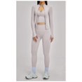 thumbnail image 2 of PISONIC Workout Sets for Women 3 Piece Long Sleeve Zip Up Jacket, V-neck Cami Tank Top, High Waisted Leggings Gym Athletic Sets, 2 of 7