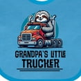 thumbnail image 4 of Inktastic Trucking Grandpa Little Trucker Boys Baby Bib, 4 of 4