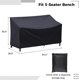 thumbnail image 2 of Funda para banco de exterior, 210D, resistente, para muebles de patio de 2 plazas, con rejillas de ventilación, resistente a todo tipo de clima, 53 L x 26 W x 35 H pulgadas, 2 of 2