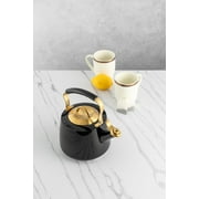 Thyme & Table Stainless Steel 1.8L Stovetop Tea Kettle - Black & Gold