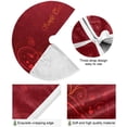 thumbnail image 2 of FMSHPON Vintage Heart Xmas Christmas Tree Skirt Stand Mat for Holiday Party Decoration Indoor Outdoor 36 inches, 2 of 6