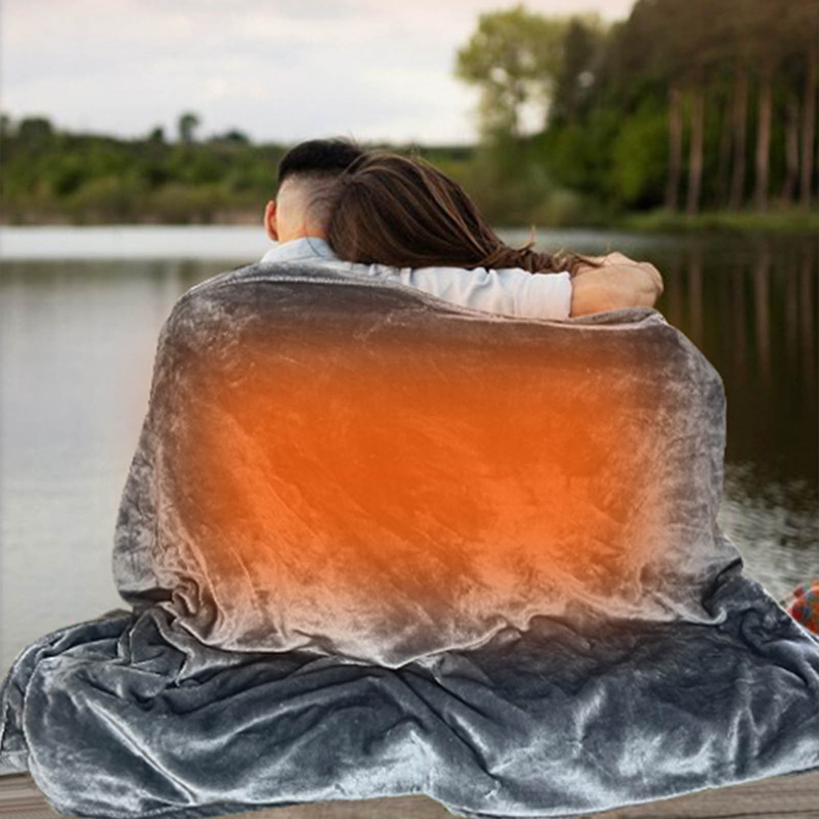 Ovzne 150×100Cm Car Home Heated Blanket – 9 Heat Levels,8-Hour Auto-Off,Etl-Certified Flannel Throw
