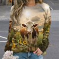 thumbnail image 2 of Farm Cows Mom Sweatshirt For Women Long Sleeve Pullover, 2 of 7