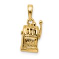 thumbnail image 1 of 14k Yellow Gold Slot Machine Necklace Charm Pendant Gambling, 1 of 6