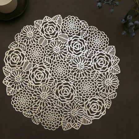 

Farfi Table Mat Protective Non-Slip Useful Dining Table Bronzing Insulation Mat