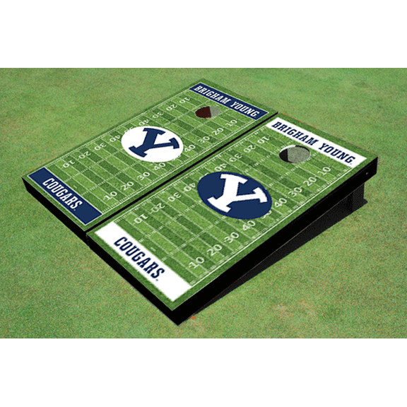 Brigham Young University BYU Alternating Football Field Custom Cornhole Boards