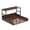Brown, variant on Koiauber 27.5" Washer Dryer Countertop with Shelf,2-Tier Laundry Countertop with Anti-Slip Strips and Edge Rails,Washer Dryer Topper,Laundry Room Storage Organizer