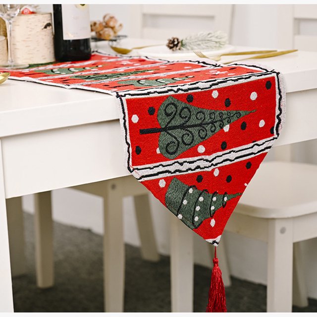 Christmas Table Runner Classic Table Cover for Restaurant Birthday Apartment Easter Table Cloth