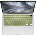 thumbnail image 5 of IBENZER Compatible with 2025 2024 2023 2022 MacBook Air 13 inch case M4 A3240 M3 A3113 M2 A2681, Hard Shell Case & Keyboard Cover & Screen Film & Type-C Adapter for Mac Air 13.6, Macha Green, 5 of 7