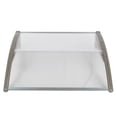 thumbnail image 2 of Resenkos 40x38in Clear Panel Door Window Awning, Plastic Bracket and Front Rear Aluminum Strips, Outdoor Sun Shelter for household applications, Transparent and Gray, 2 of 9