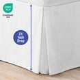 thumbnail image 3 of Space Maker Extra-Long Bed Skirt, 21’ Drop, White, California King, 3 of 8