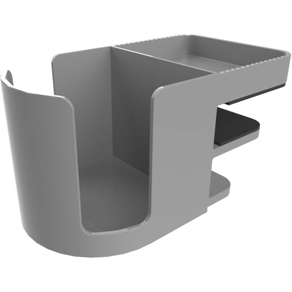 Deflecto, Standing Desk Cup Holder Grey, 1 Each
