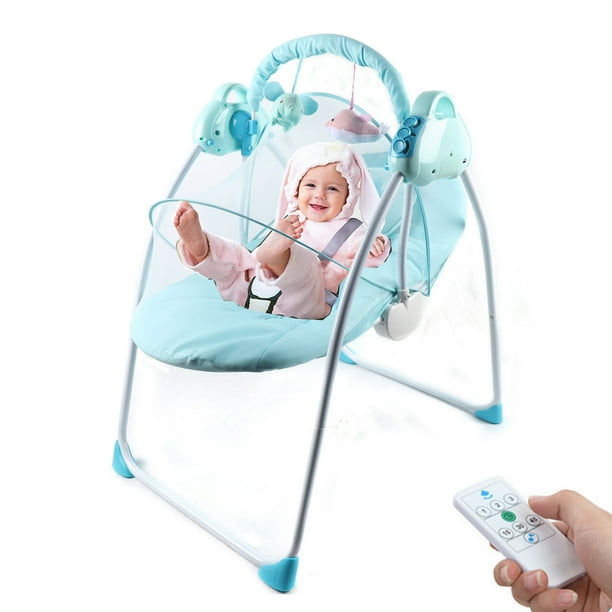 Electric Baby Swing for Infants, Bluetooth Swing Baby Bouncer Baby with