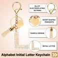 thumbnail image 3 of Uxcell Alphabet Initial Letter Keychain Resin Cute Keychains with Tassel Heart Letter L Pendant Charm, 3 of 6