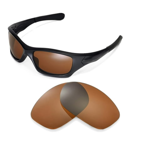 Walleva Brown Polarized Replacement Lenses for Oakley Pit Bull Sunglasses