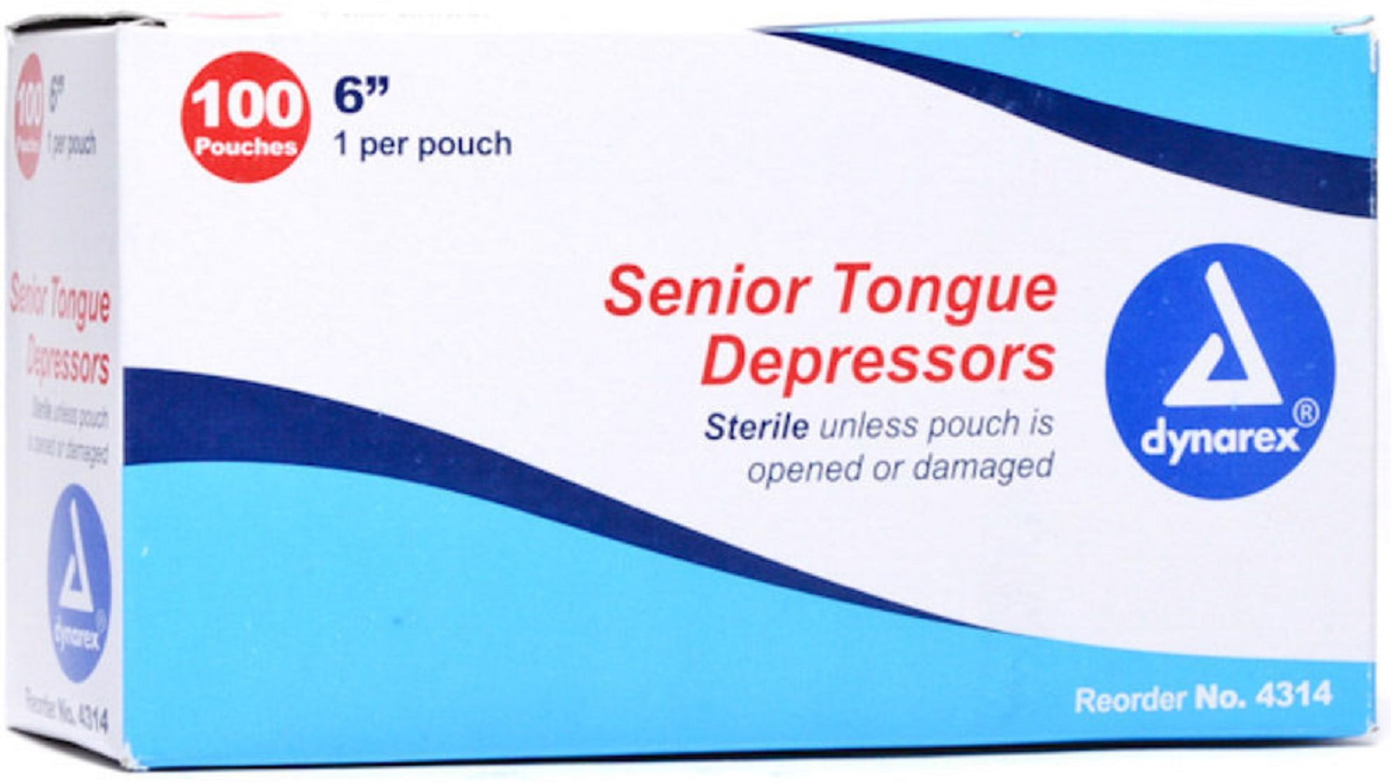 Dynarex 6" Tongue Depressor Senior 100 ea