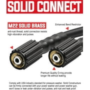 YAMATIC Pressure Washer Hose 3200 PSI 1/4 50 ft Kink Resistant Replacement M22-14mm Brass Thread