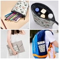 thumbnail image 4 of Lsque Vintage Palm Trees Pattern Telescopic Pencil Bag Pen Holder Stationery Case, Stand-up Retractable Transformer Bag Organizer, 4 of 6